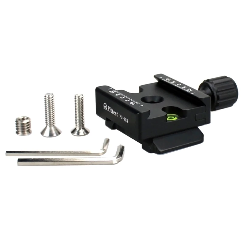 

FITTEST FC-RC4 Manfrotto to Akai Knob Type Quick Release Clamp Adapter Plate Mount