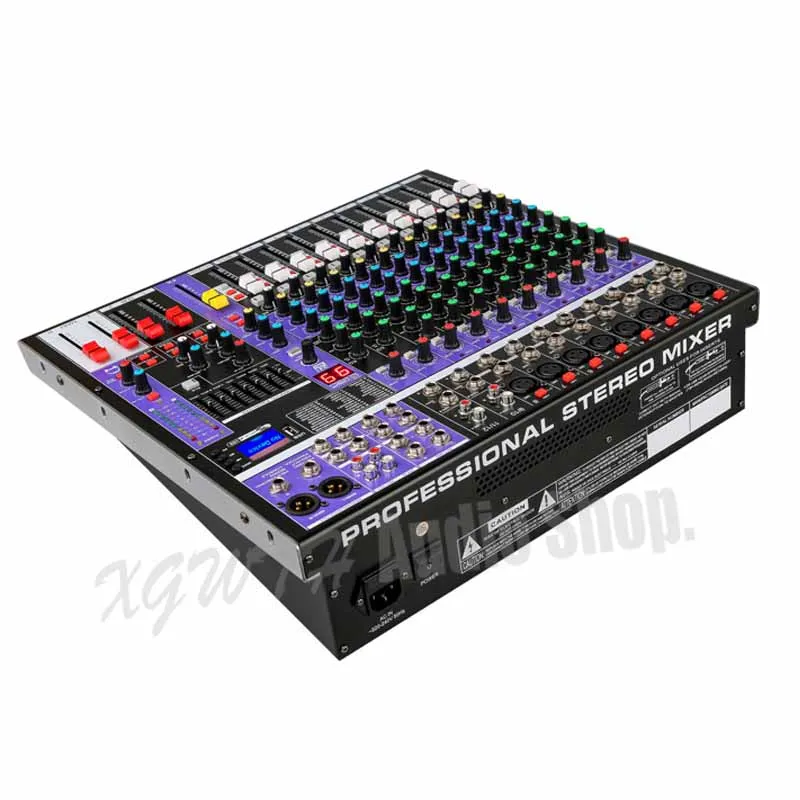 12 Channel Sound Mixing Console with Bluetooth