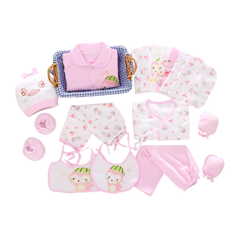 

New 100% cotton 18pcs/set New born underwear clothes sets High quality newborn baby clothing gift set