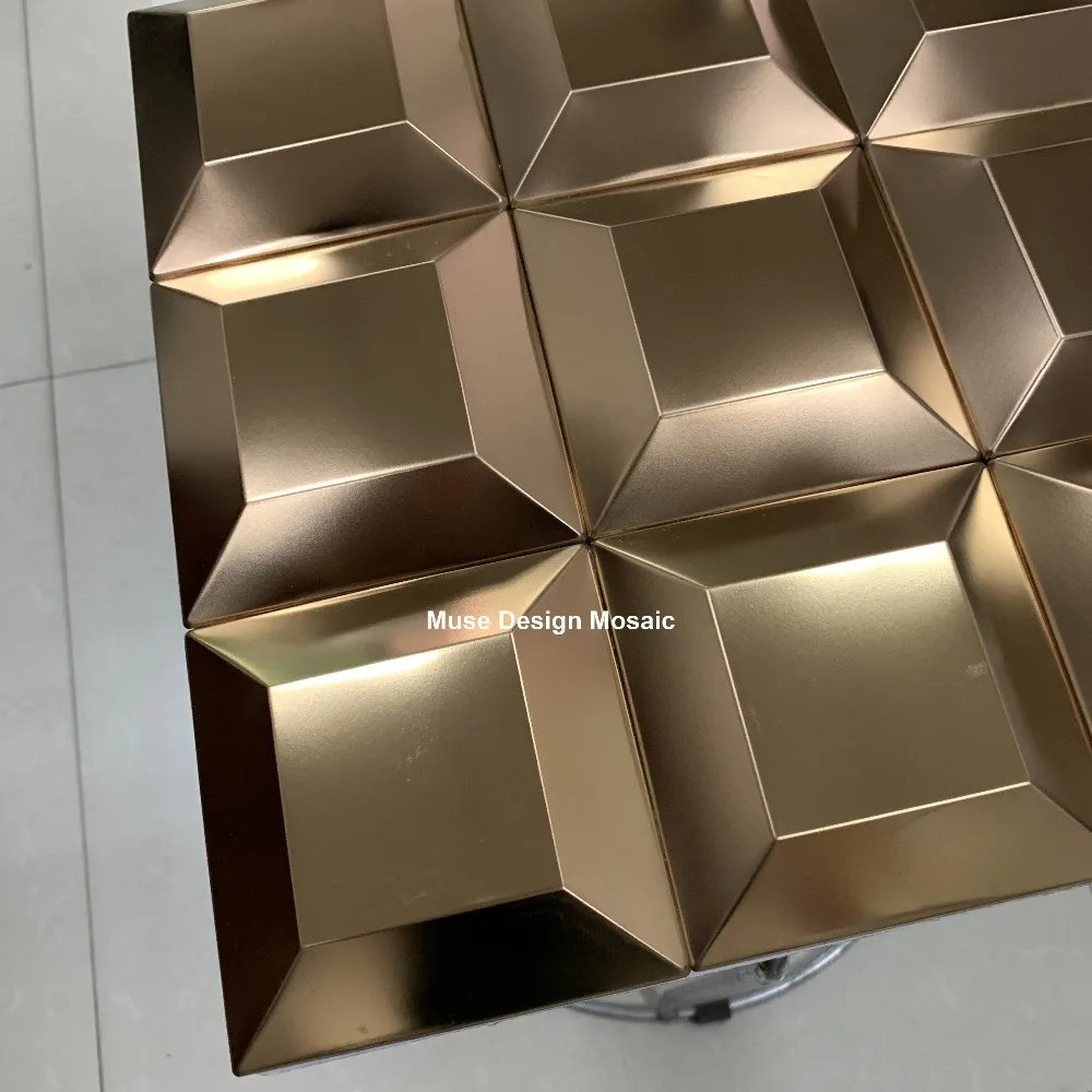 3D金属马赛克宝塔形 玫瑰金 (1)_副本