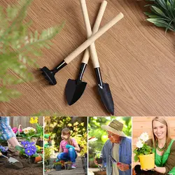 2019 для украшения сада, 3 предмета из нержавеющей стальной садовый инструмент набор с деревянными ручками лопатка скребок Горячая sale1.12