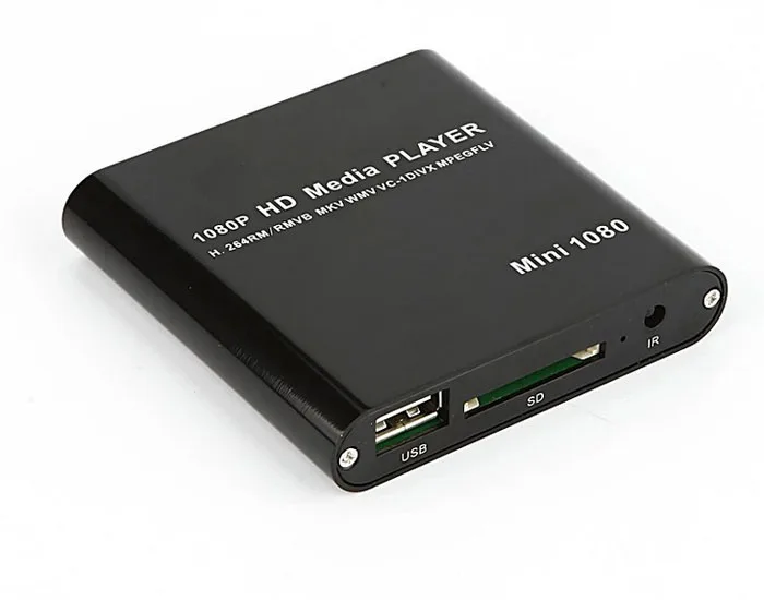 Binmer 1080 P мини HDD Media Player MKV/H.264/rmvb HD с хостом USB/SD Card Reader JA08 Прямая доставка