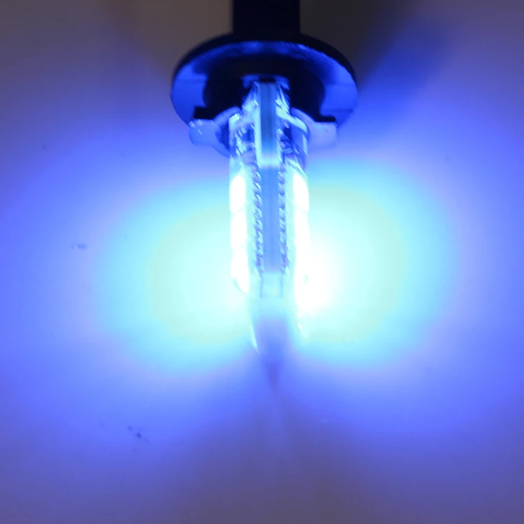 blue car light