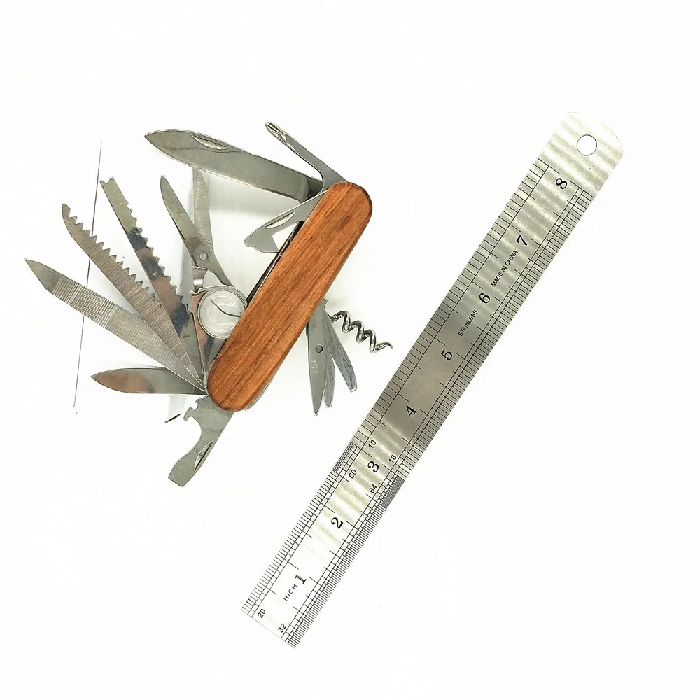 Swiss Pocket Folding Multi Tool Wood,Plastic Handle knife Suvival Stainless Steel Army Camping Multifunctional Outdoor Knives Swiss Pocket Folding Multi Tool Wood,Plastic Handle knife Suvival Stainless Steel Army Camping Multifunctional Outdoor Knives