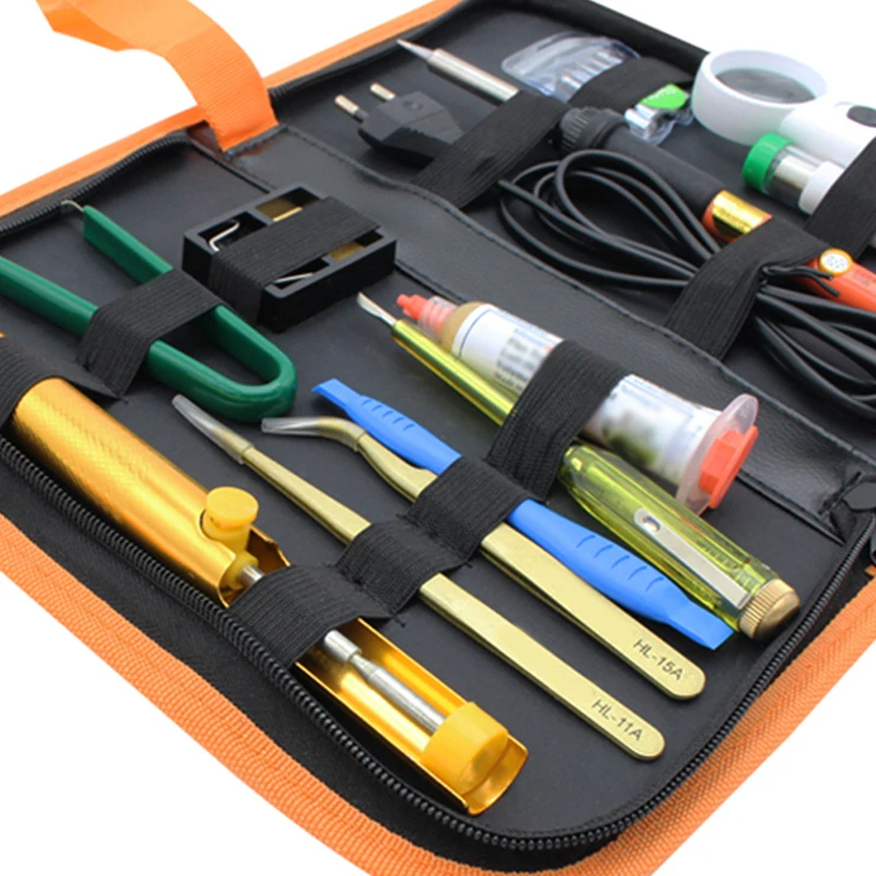 

17pcs/set Accessories 110V 220V 60W Adjustable Temperature Electric Iron Gun Welding Soldering Iron Tools