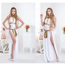 Danza del vientre larga blanca dress antiguos queen dress atractiva delgada femininas fantasia carnaval traje de cosplay de hadas fancy dress