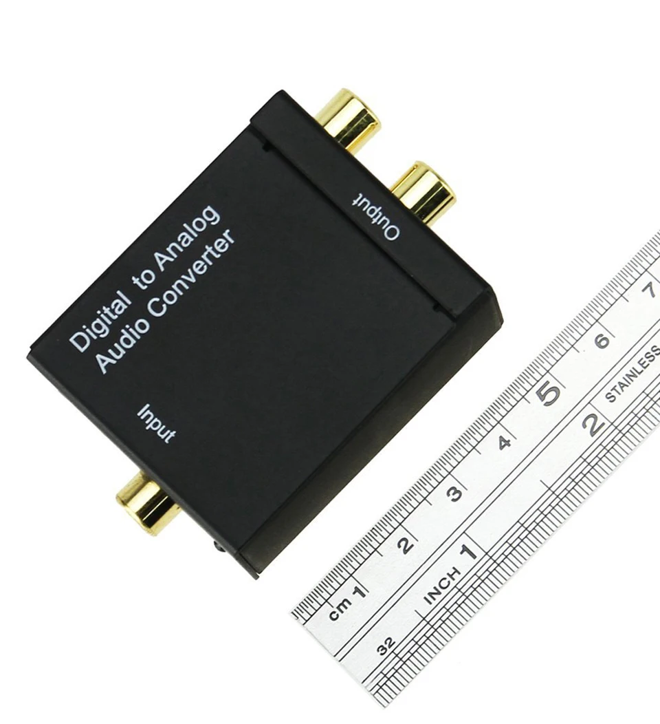 Digital to Analog Audio Converter Adapter Digital Optical Fiber Coaxial RCA  (5)