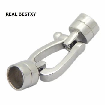 

REAL BESTXY 10pcs/lot 316L stainless steel Metal Clasp For DIY Jewelry Making Stainless steel buckle