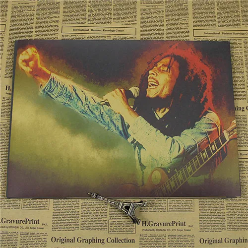 Винтажный Классический рок регги плача Wailers Боб Марли Ретро плакат, крафт-бумага для бара кафе домашний декор наклейка на стену - Цвет: 3