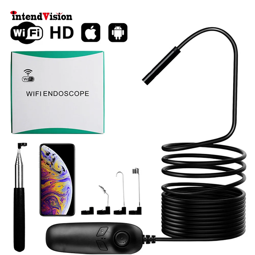 

Handheld WiFi Endoscope with 70 degree Viewing Angle 5M Waterproof HD Industrial Endoscope