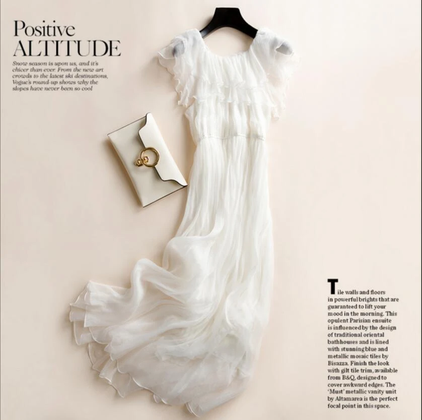 Neue Sommer Strand Kleid Shell 100% Seide Frauen Weiß kleid Elegante  Natürliche Stoff Hohe Qualität Heißer Verkauf Freies Verschiffen|Kleider| -  AliExpress