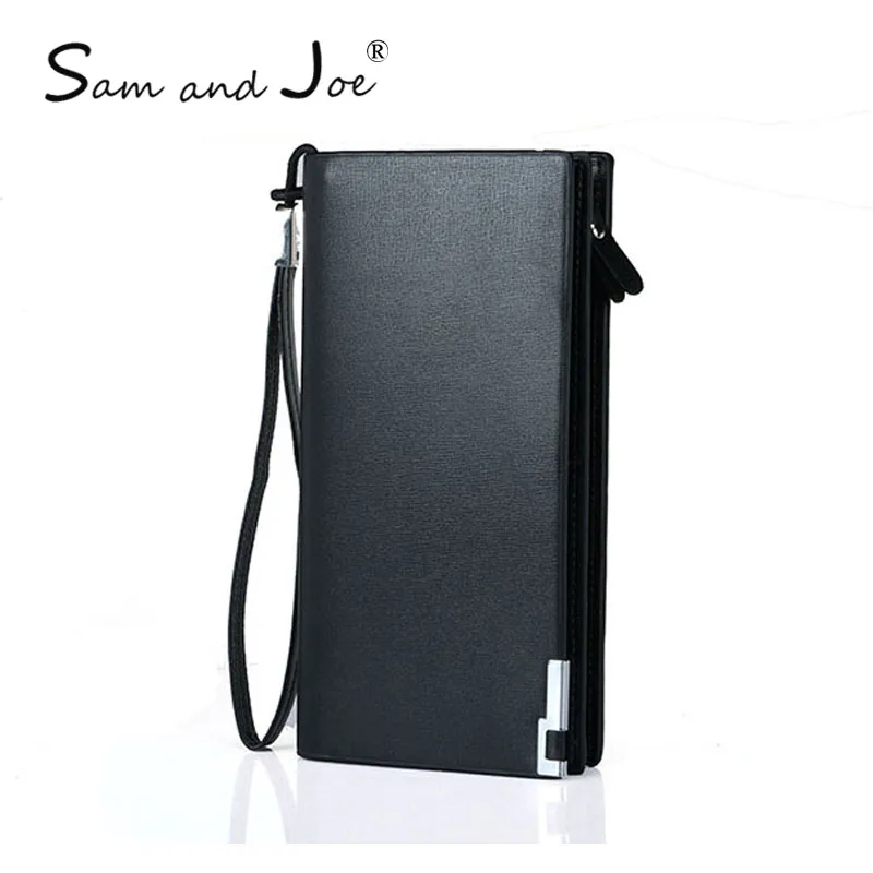 

PU Leather Men Wallets Long Purse Business Male Wallet Multifunctional Zipper Clutch Bags Card Cash Holder Coin