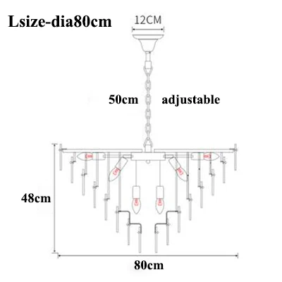 L size-dia80cm Современная хрустальная светодиодная люстра, освещение из Золотого Металла для гостиной, светодиодные подвесные люстры, светильники для столовой, подвесные светильники - Цвет абажура: L size-dia80cm