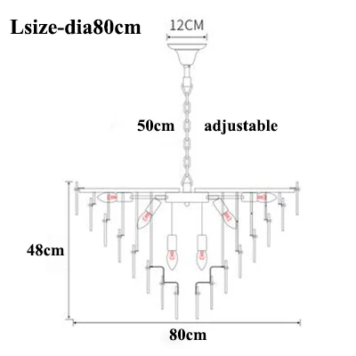Современная хрустальная светодиодная люстра, освещение из Золотого Металла для гостиной, светодиодные подвесные люстры, светильники для столовой, подвесные светильники - Цвет абажура: L size-dia80cm
