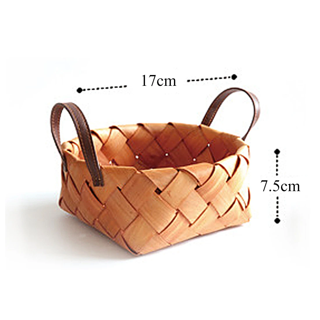 HOT Creative hand woven round hand held fruit basket Bread wood basket picnic storage kitchen