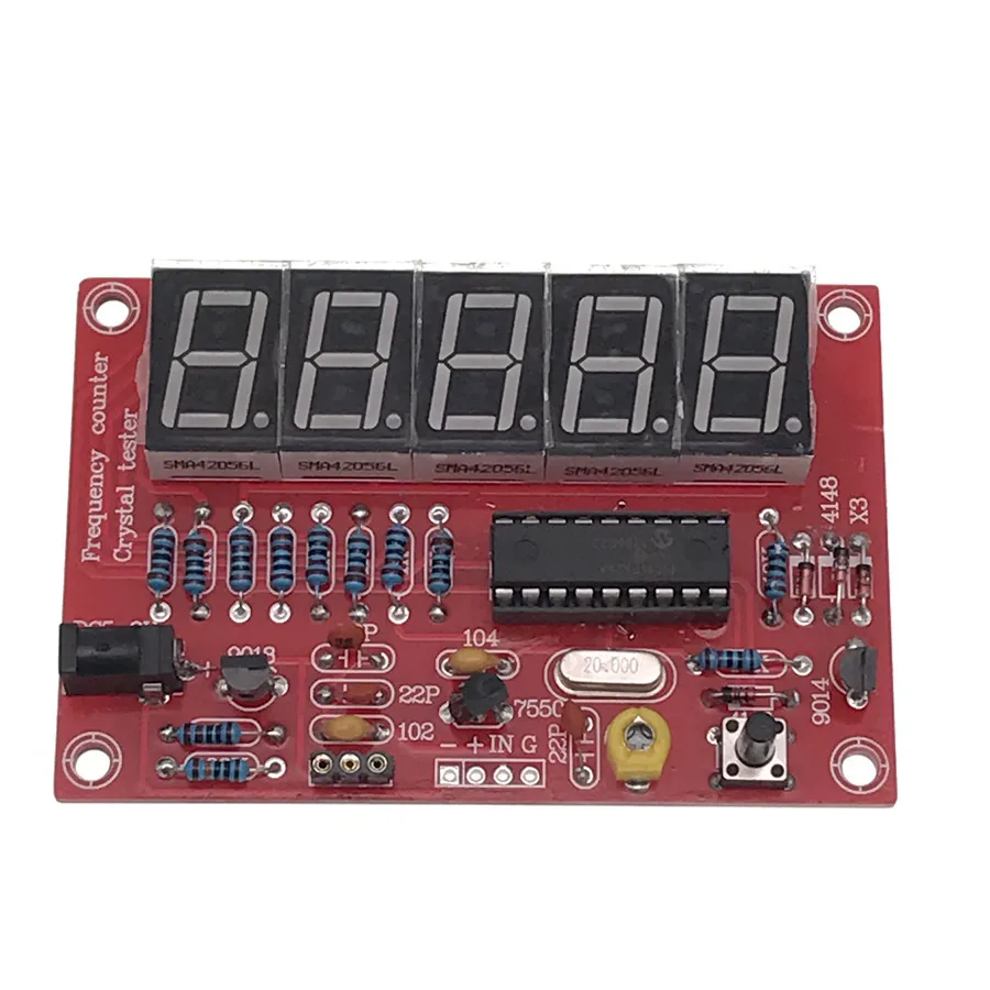 1 Гц 50 МГц кристалл осциллятор счетчик частоты тестер DIY Kit 5 цифр разрешение новые