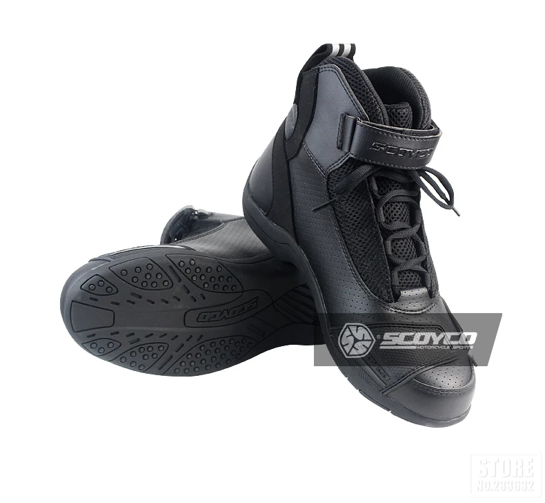 SCOYCO/мотоциклетные ботинки; кожаные ботинки для мотокросса; ботинки для гонок по бездорожью; обувь для езды на мотоцикле; мужские байкерские ботинки; Цвет черный, коричневый