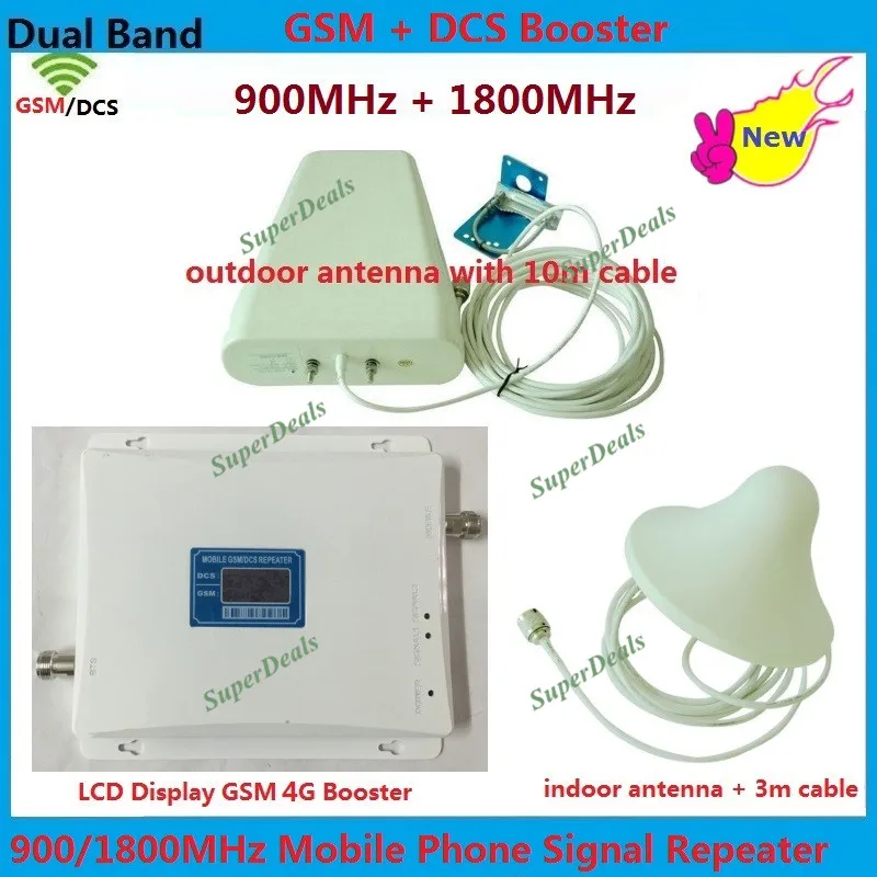 

LCD Display GSM Repetidor 4G LTE DCS booster FDD Cell Mobile Phone Signal Repeater 900MHz 1800MHz Repeater Booster Amplifier