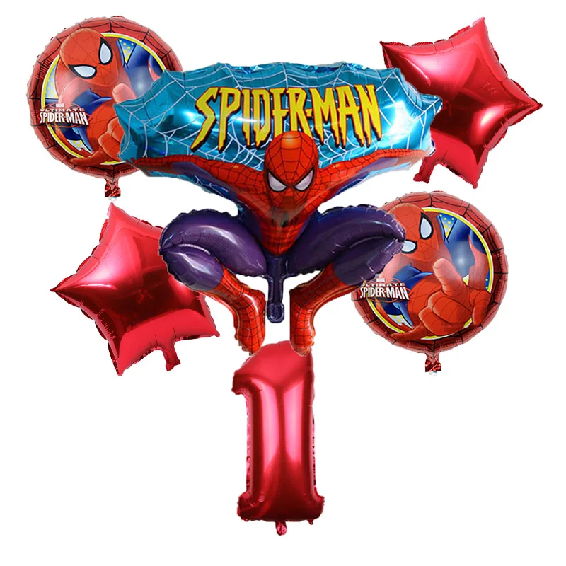 6pcs/lot Spiderman Balloon 32 inch Number Balloon Set Spiderman Party Inflatable Helium Foil Balloons Birthday Party Decoration 6pcs/lot Spiderman Balloon 32 inch Number Balloon Set Spiderman Party Inflatable Helium Foil Balloons Birthday Party Decoration
