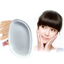 50Pcs New Clear Silicone Makeup Powder Puff Ellipse Jelly Cosmetic Puff Beauty Makeup Tool Health Transparent Makeup Sponge Puff