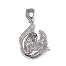 Микро проложить Циркон ювелирные изделия кулон, Модные украшения Подвески, высокое качество. Лебедь