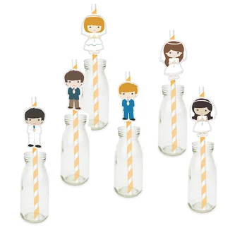 

My First Communion Paper Straws Birthday Party Decorations Baby Shower Party Supplier Wedding Party Decorations
