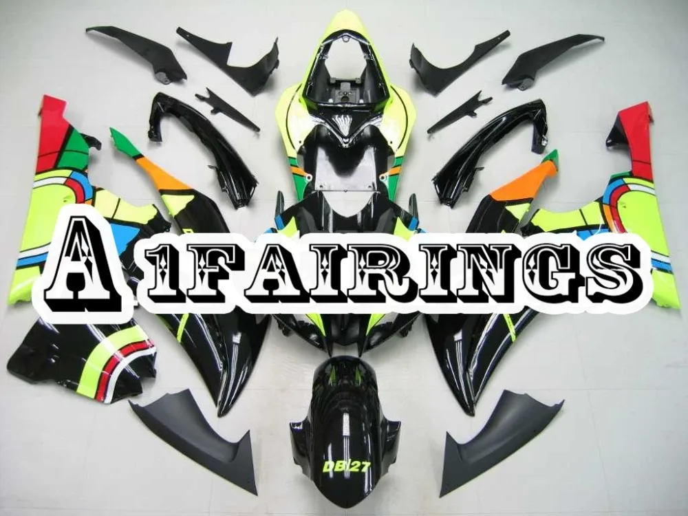 Full ABS Plastic Injection Motorbike Fairings for Yamaha YZF600 R6 2008 2016 09 10 11 12 13 14 15 Sportbike Cowling Black Yellow |