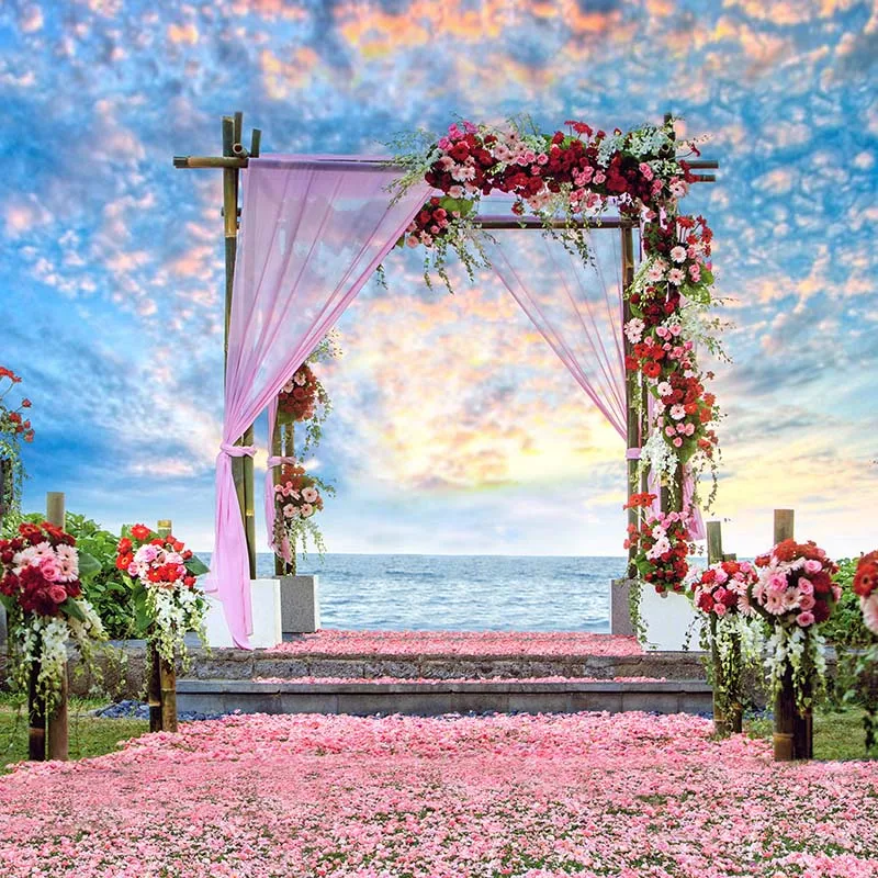 

5X7ft Wedding stage backdrop Vinyl Background Computer printed Children photography backdrops for photo studio CM-5949
