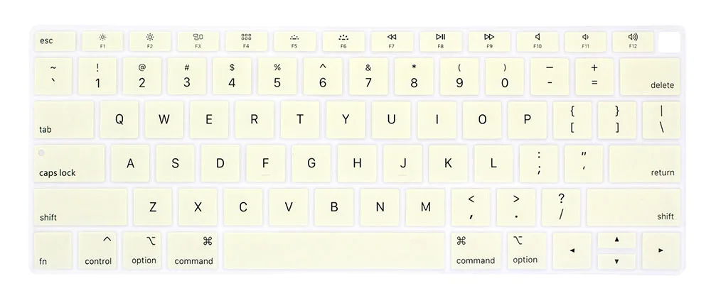 Redlai английская(США) клавиатура крышка облегающий рукав для MacBook Air 13 A1932 с retina fit Touch ID мягкая ТПУ клавиатура протектор - Цвет: Creamy White