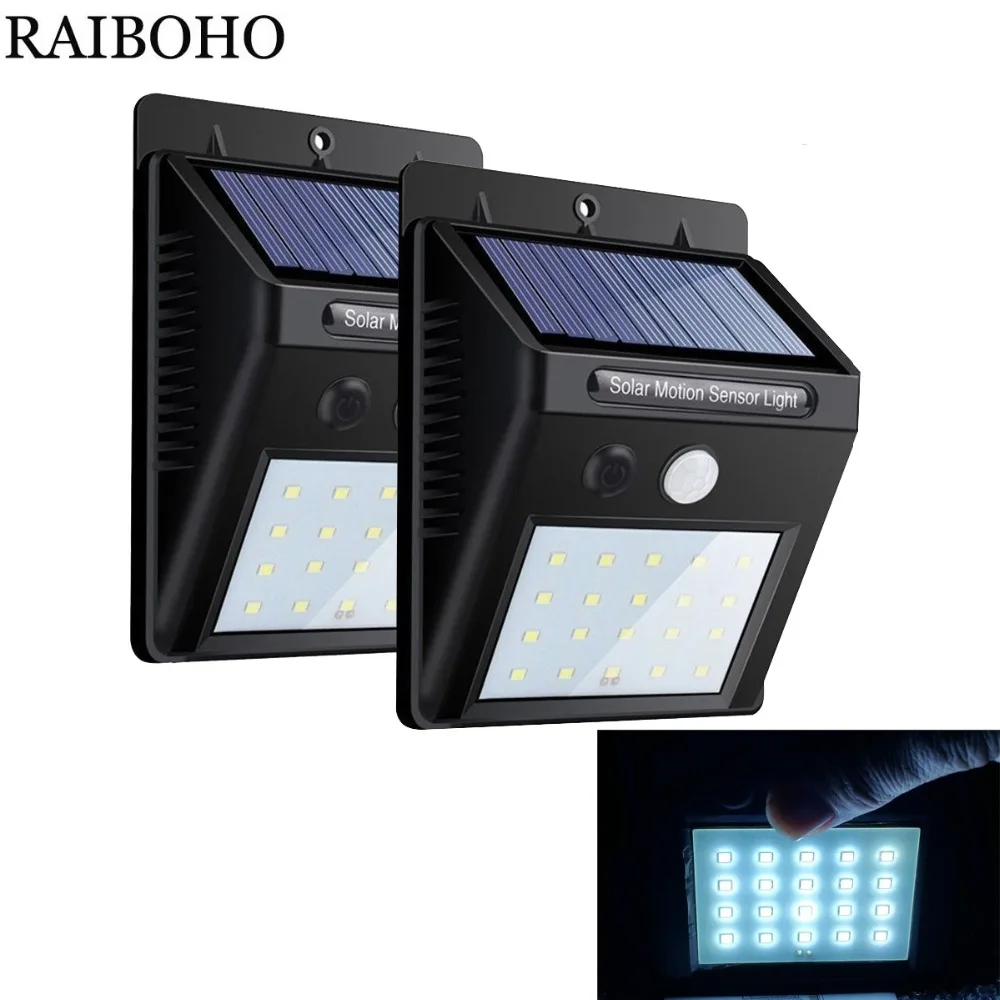 

20 LED Solar Wall Light PIR Motion Sensor Outdoor Waterproof Garden Light Energy Saving Street Yard Path Home Security Lamp
