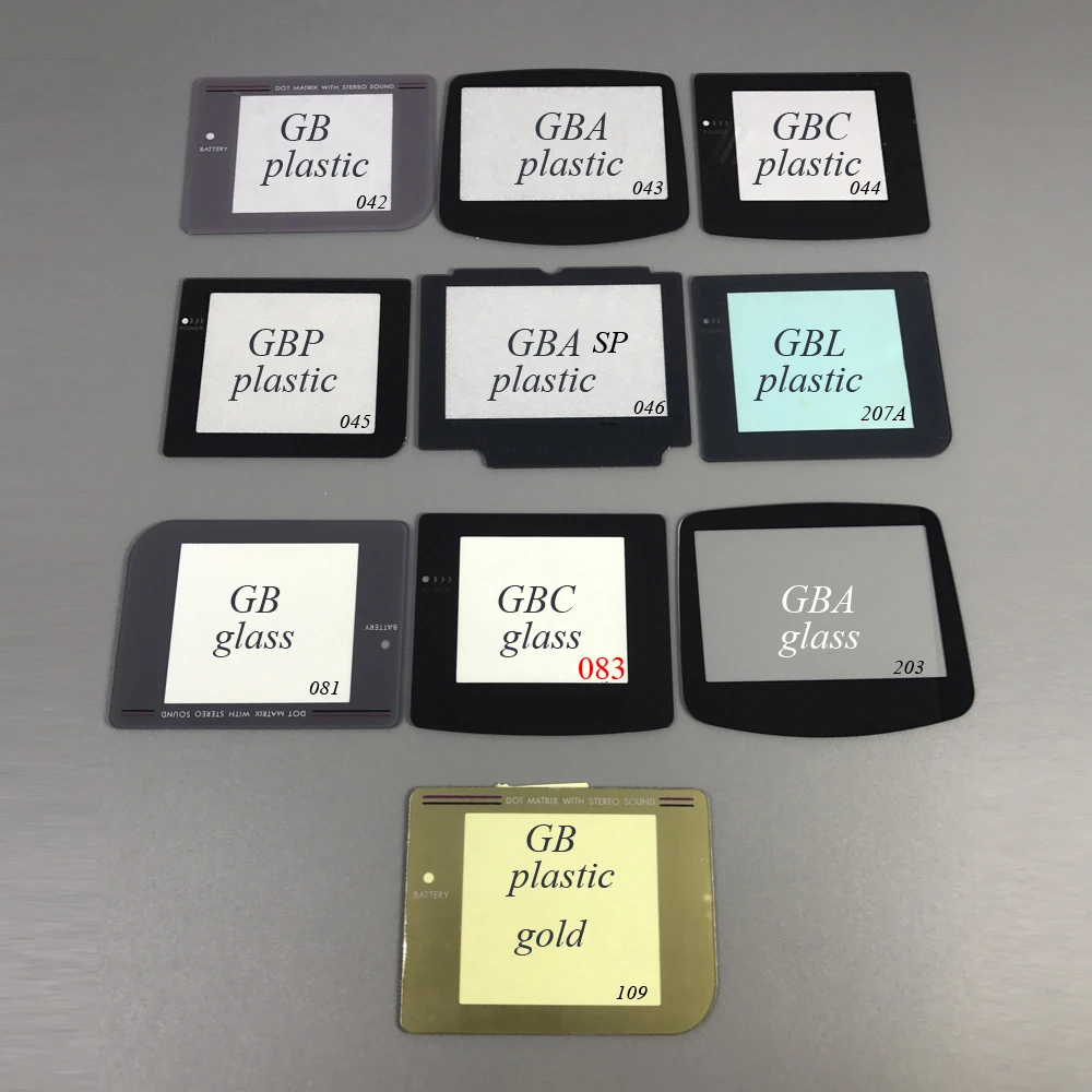 50 шт. 12 моделей Пластик Стекло объектив для GBC GBA GBP гамма бутиролактон экран SP Gameboy