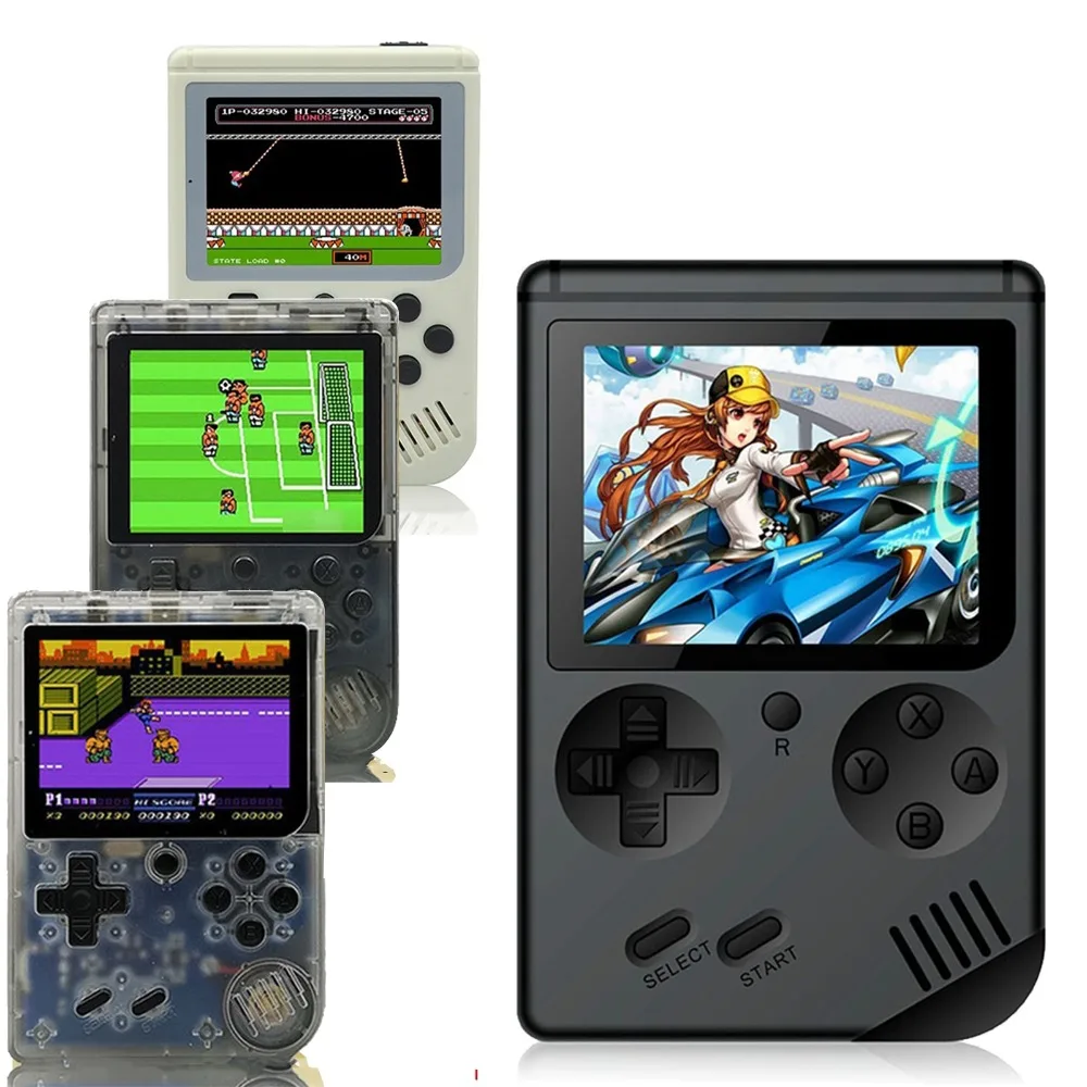 

Rerto Gamebox Mini Handheld Game Console 3.0 Inch Kids Color Game Player Built-in 168 Video Games
