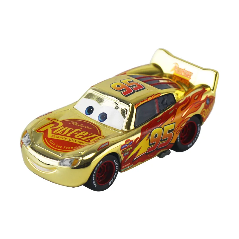 Disney Pixar Cars 3 Новая роль мисс фриттер Молния Маккуин Джексон шторм Круз Рамирез литая металлическая модель автомобиля игрушка подарок для ребенка - Цвет: Golden McQueen 3.0