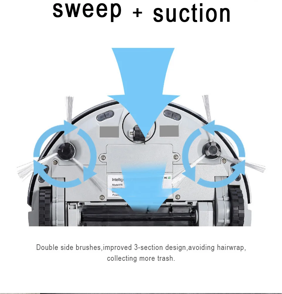 PhoReal FR-Подсолнечник Авто перезаряжаемый робот пылесос беспроводной 1200 PA всасывающий влажный сухой Швабра робот пылесос wifi