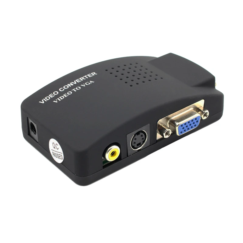 Convertidor de s video compuesto RCA AV a VGA con fuente de alimentación USB convertidor de TV a PC (cable VGA no incluido)|switch people|switch doorswitch box manufacturers -