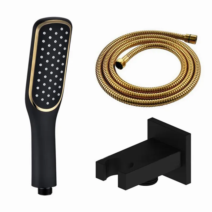 Free shipping matt black brass shower holder abs Hand Held Shower Head