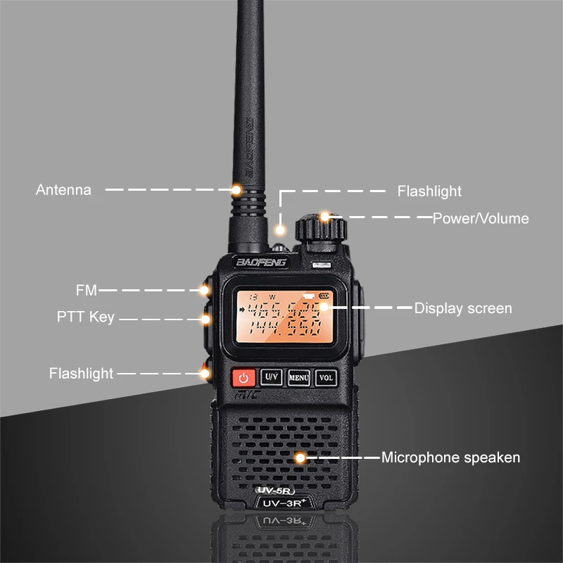 2 шт. BaoFeng UV 3R + Обновление версии мини иди и болтай Walkie Talkie “иди Dual Band Дисплей