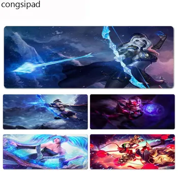 

congsipad New Design Ashe Large Mouse pad PC Computer mat Size for 30x80cm 30x90cm Rubber Mousemats