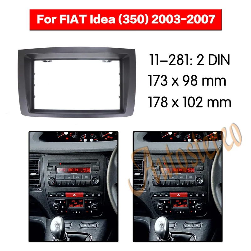 Автомобильная Радио фасции объемный для 2003-2007 FIAT IDEA автомобиля переоборудование радио наружная рама для аудио рамки 2003-2007 FIAT IDEA 2DIN
