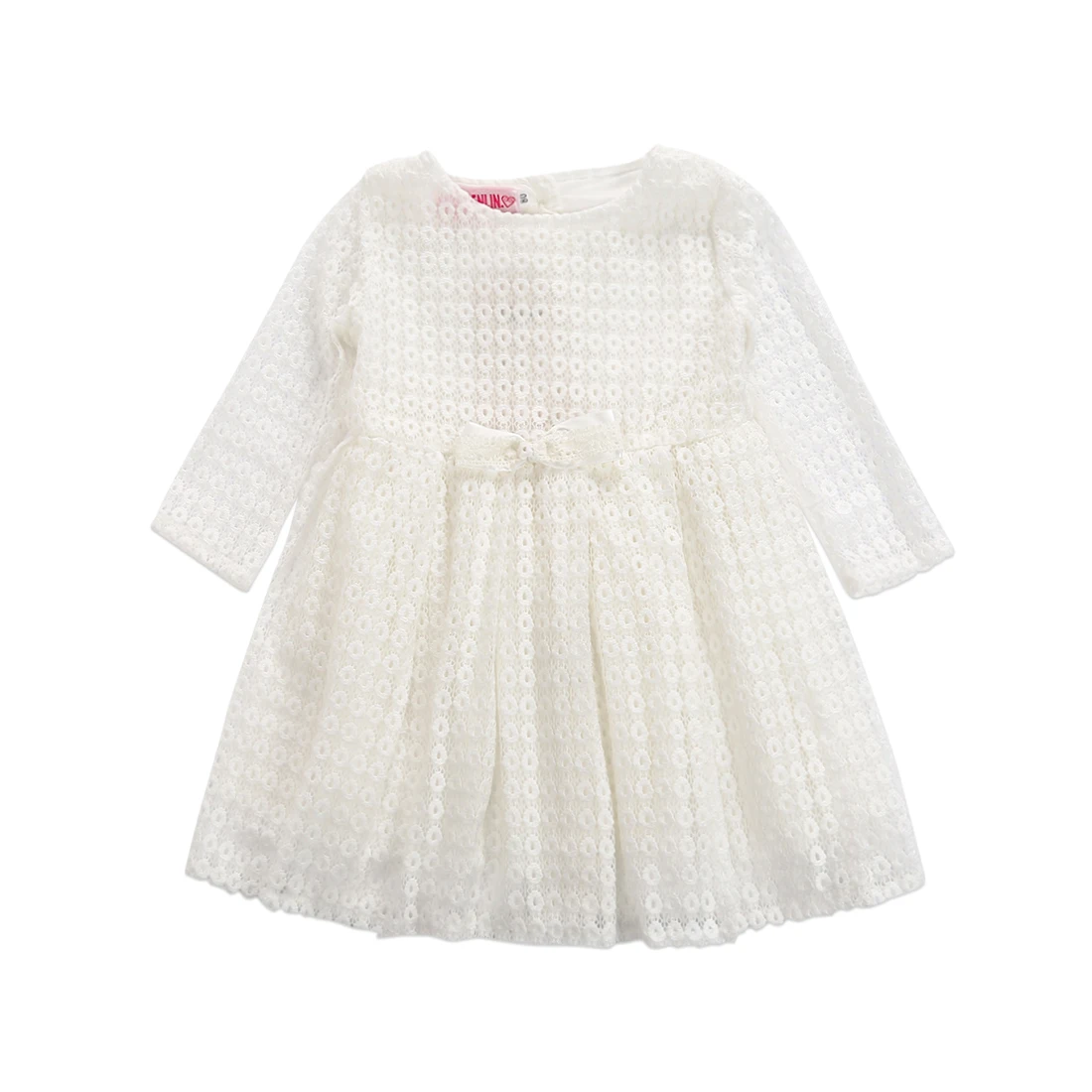 2018 new sweet white lace dress Baby Girl baby Toddler Kids Girls long