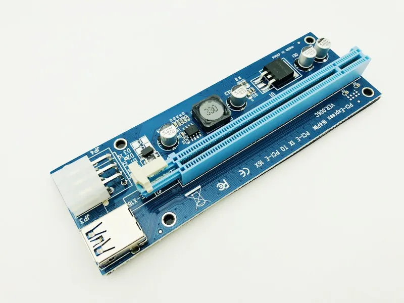 Райзер VER006C PCI Express PCIE E переходная карта 006C 6Pin 1x к 16x удлинитель USB 3 0 кабель SATA IDE для
