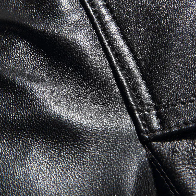 Mi Hommes longue Noir Dusen Printemps Black Klein En Manteaux Veste Peau mince De Véritable Mouton Designer Marque 15n626 Cuir b6Yf7gy