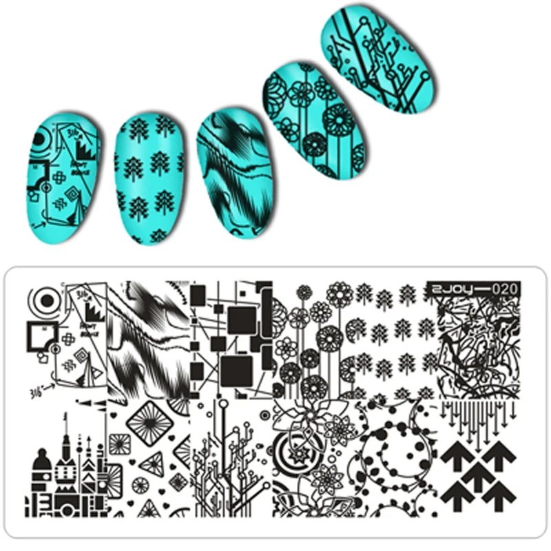 

Rectangle 12.5*6.5cm Nail Stamping Plates Beauty Image 3D DIY Pattern Plate DIY Nail Stamping Template