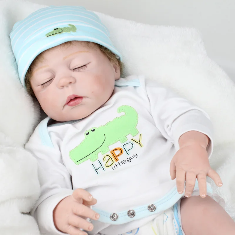 

Doll Reborn 55cm Full Body Silicone Reborn Dolls Toys 22inch Baby Doll Realistic Lifelike Shower Doll Toy
