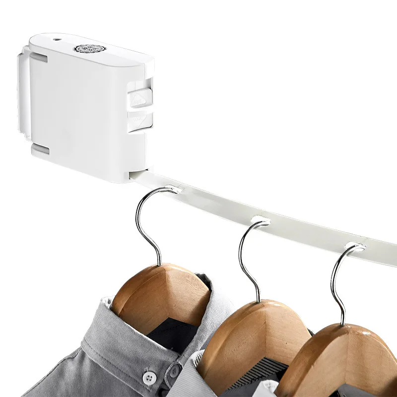 

4.2m Non-slip Clothesline Telescopic Rotatable Outdoor Laundry Line Indoor Balcony Dryer Hanger Clothes Line with Hanging Hole
