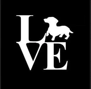 Love Dachshund 6inches Vinyl Car Truck Decal Sticker Dogs Rescue Adopt Animals Cute Funny Adorable Weiner Dog Doxie | Игрушки и хобби
