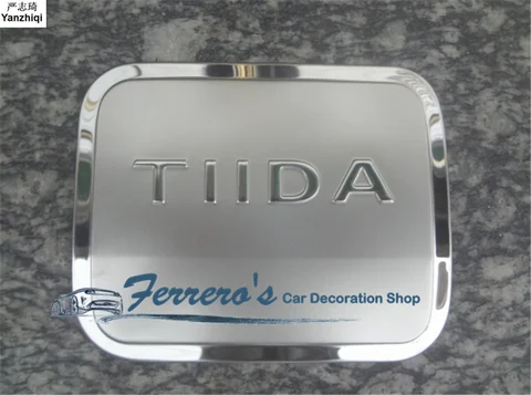 shipping car sticker stainless steel fuel tank cap for 2006-2009 2010-2015 Nissan TIIDA high quality