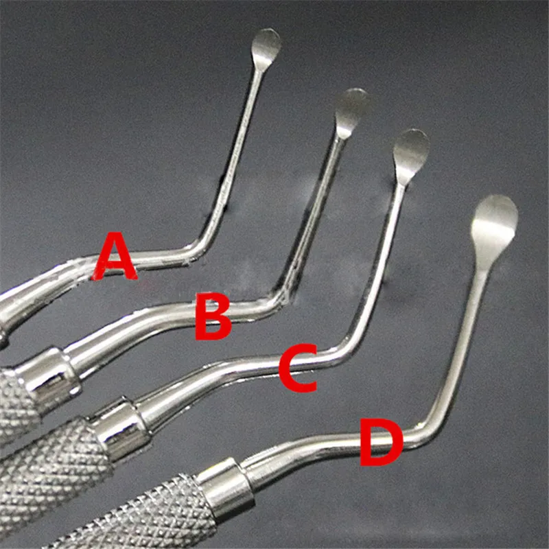 Высокое качество стоматологический экскаватор восстановительные инструменты для имплантации ложка стоматолога инструмент из нержавеющей стали двойные концы длинная ручка