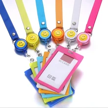

5 pcs Silicone Card Case Holder Portable ID Business Identity Badge With Lanyard