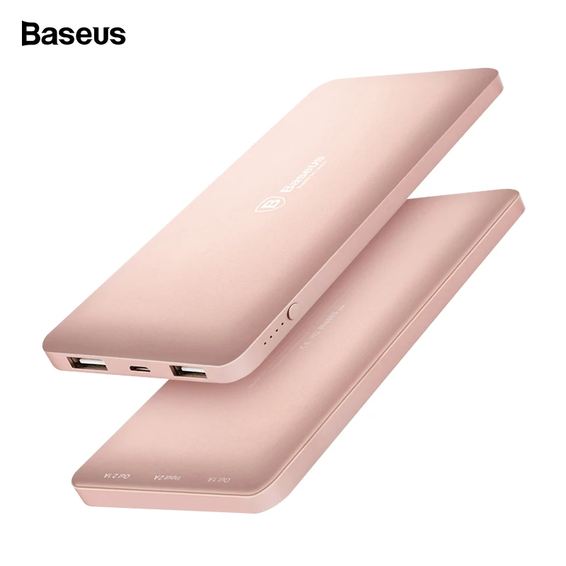 

Baseus 10000mAh Dual USB Power Bank 10000 mAh Portable Charger Powerbank For iPhone Xiaomi mi Fast External Battery Poverbank